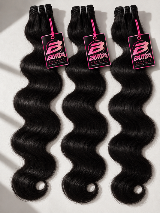BUTTA BUNDLES BODY WAVE 200G LUXURY HUMAN HAIR BLEND 💗
